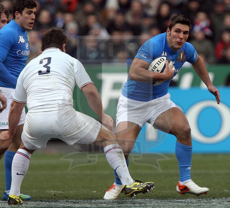 Rbs Sei Nazioni 2012, Round 1, Parigi, Stade de France 04/02/2012, Francia v Italia, Giovanbattista Venditti. Foto Daniele Resini/Fotosportit