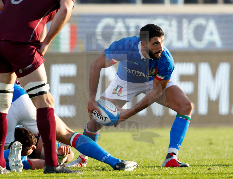 Cattolica Test Match 2018, Firenze, stadio Artemio Franchi 10/11/2018, Italia v Gorgia, Tto Tebaldi apre dalla ruck. Foto: Roberto Bregani / Fotosportit