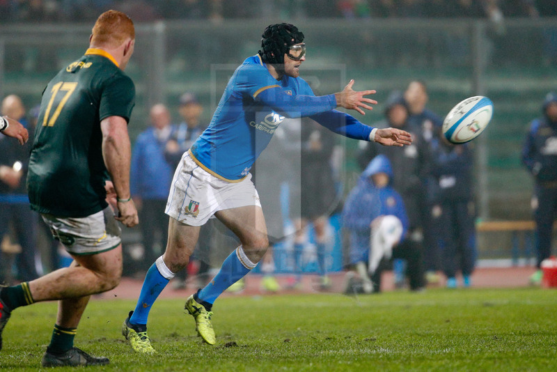 Credit Agricole Cariparma Test Match 2017, Padova, Stadio Euganeo, 25-11-2017, Italia v Sudafrica. Ian Mckinley apre palla. Foto: Roberto Bregani / Fotosportit