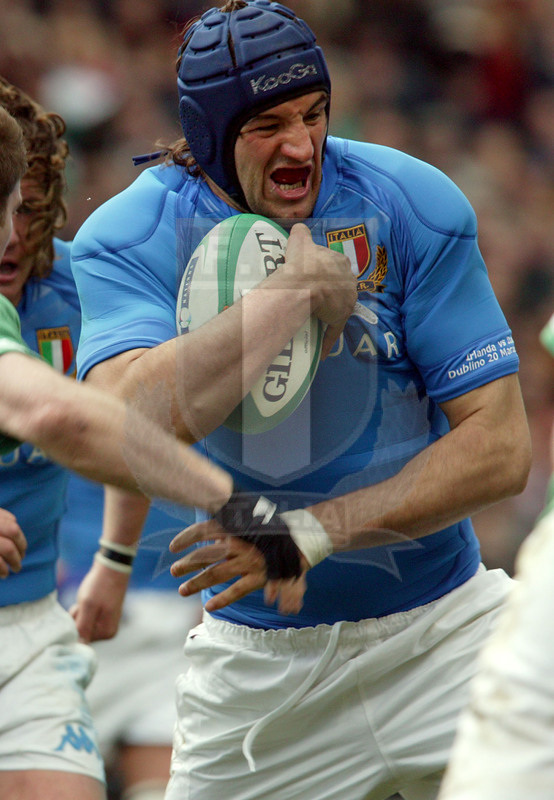 Rbs Sei Nazioni 2004, Dublino, Lansdowne Road 20/03/2004, Irlanda v Italia, Santiago Dellapè. Foto Daniele Resini/Fotosportit