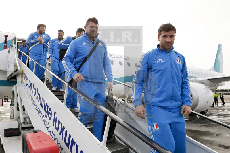 RBS 6 Nazioni 2013, Edimburgo, 08/02/2013, Scozia v Italia, il viaggio degli Azzurri a Edimburgo, Tommaso Benvenuti precede Rizzo.