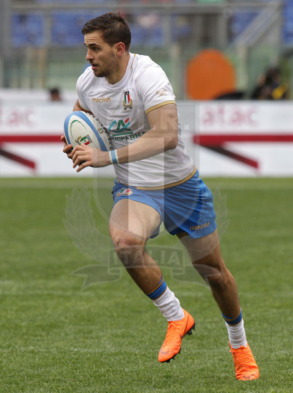 Natwest Sei Nazioni 2018, round 5, Roma stadio Olimpico 17/03/2018, Italia v Scozia, Mattia bellini. Foto Daniele Resini/Fotosportit