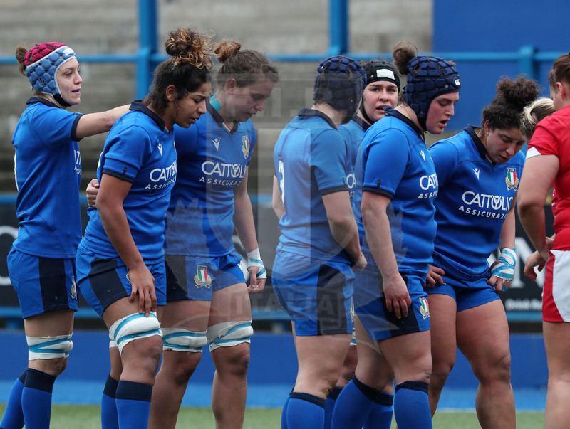 Guinness Sei Nazioni Donne 2020, Cardiff, Arms Park 02/02/2020 Galles Donne v Italia Donne, le avanti azzurre alla formazione di una mischia. Foto Daniele Resini/Fotosportit