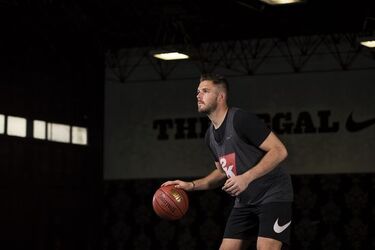 Jack Butland England and Stoke City goalkeeper swapping the football pitch for the basketball court for the launch of NBA 2K18 Jack Butland England and Stoke City goalkeeper swapping the football pitch for the basketball court for the launch of NBA 2K18