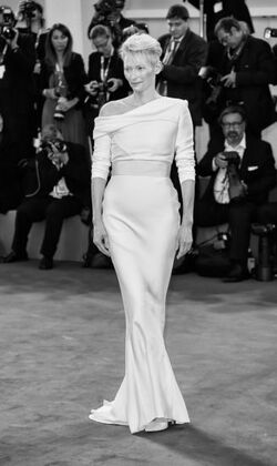 Actress Tilda Swinton at the 72th Venice Film Festival