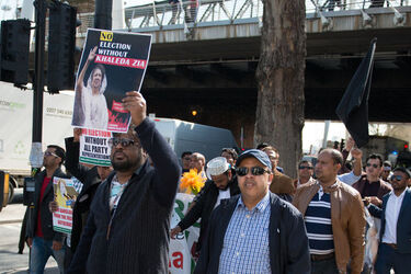 Bangladeshi community protest for a fair government