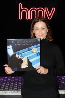 Pop royalty Belinda Carlisle meets and greets fans at HMV in store signing