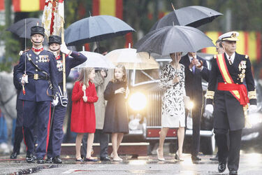 Spanish Royals Attend The National Day Military Parade