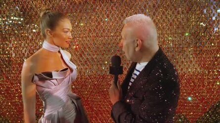 Gigi Hadid and John Paul Gaultier at the Fashion Awards 2016