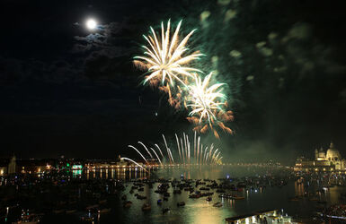 Italy Redentore Feast on 16 July 2016 in Venice Italy
