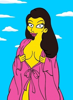 Kim Kardashian and Kanye West Simpsonized BEST SHOTS EVER by artist aleXsandro Palombo