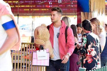 Love Island Heartthrob Chris Hughes Visits The Beach at Brent Cross London