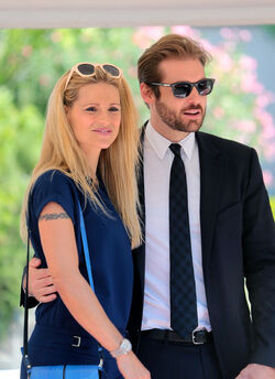 TV conductor Michelle Hunziker at the 72nd Venice Film Festival