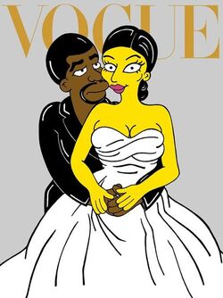 Kim Kardashian and Kanye West Simpsonized BEST SHOTS EVER by artist aleXsandro Palombo