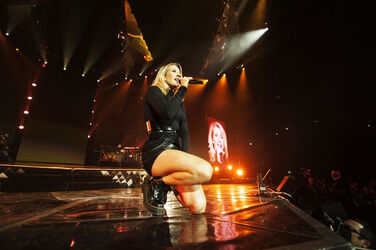 Singer Ellie Goulding performs on stage at the SEE Hydro