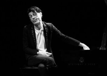 Pianist Ezio Bosso at the Toniolo theater on 22 April 2016 in Mestre Venice Italy