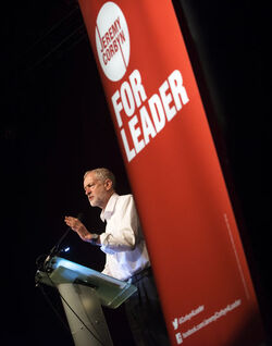 Jeremy Corbyn campaigning in Scotland at the Old Fruitmarket in Glasgow