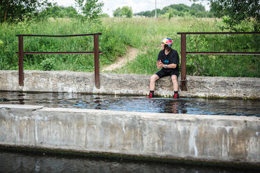 Nikita Martyanov during the production for his movie Way Out 