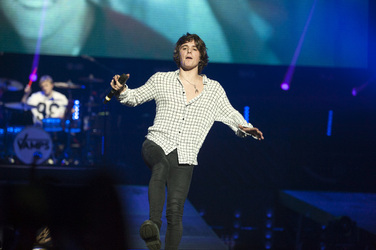 Bradley Simpson of The Vamps performs on stage at Glasgow s SEE Hydro