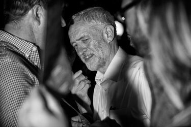 Jeremy Corbyn campaigning in Scotland at the Old Fruitmarket in Glasgow