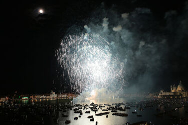 Italy Redentore Feast on 16 July 2016 in Venice Italy