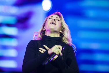 Singer Ellie Goulding performs on stage at the SEE Hydro