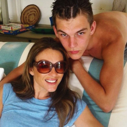 Actress and model Elizabeth Hurley s 21 year old nephew Miles Hurley is in hospital after being stabbed repeatedly in the back.