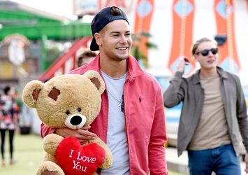 Love Island Heartthrob Chris Hughes Visits The Beach at Brent Cross London