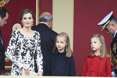 Spanish Royals Attend The National Day Military Parade