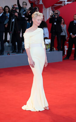 Actress Tilda Swinton at the 72nd Venice Film Festival