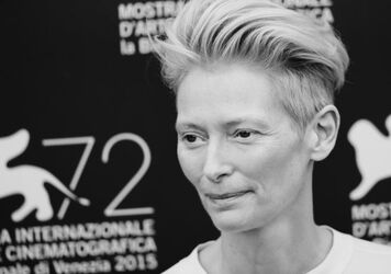 Actress Tilda Swinton at the 72nd Venice Film Festival
