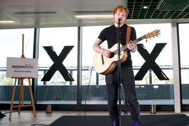 Ed Sheeran performed at Amazon London Offices
