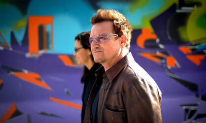 EXCLUSIVE Bono and his wife Alison are seen attending the Festival of Urban Arts
