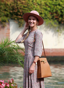 Actress Fiammetta Cicogna at the 72nd Venice Film Festival