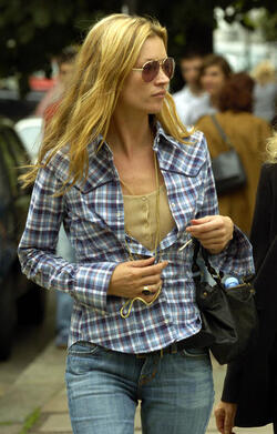 Kate Moss and her mother shopping in London.