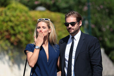 TV conductor Michelle Hunziker at the 72nd Venice Film Festival