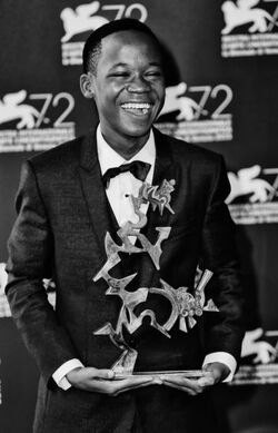 Actor Abraham Attah at the 72nd Venice Film Festival
