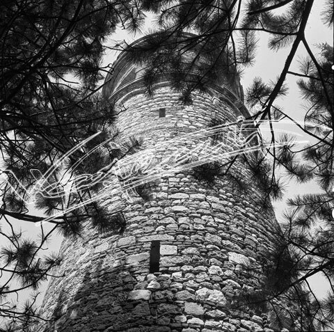 Torre Ezzelina. pellicola - negativo bianco e nero fto mm 60x60