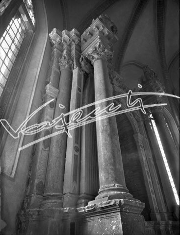 Cattedrale di Vicenza : Restauro 1945-1950. lastra di vetro - negativo bianco e nero fto mm 180x240