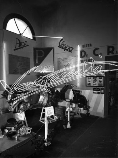 Fiera Campionaria di Vicenza 1948 : Stand De Co Ra. lastra di vetro - negativo bianco e nero fto mm 180x240