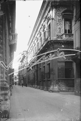 Palazzo Barbarano Porto. lastra di vetro - negativo bianco e nero fto mm 100x150