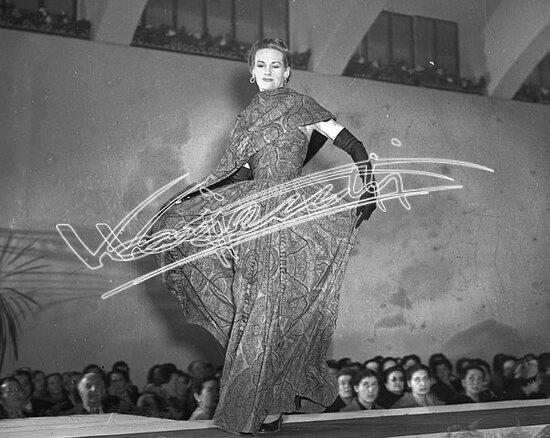 Fiera Campionaria di Vicenza 1952: Moda. lastra di vetro - negativo bianco e nero fto mm 90x120