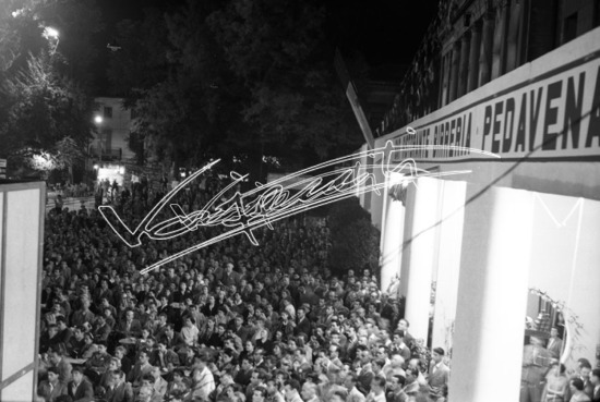 Fiera Campionaria di Vicenza 1950 : Spettacolo Musicale. Pellicola - negativo bianco e nero f.to mm 60x90