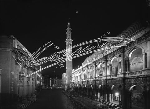 Piazza dei Signori. pellicola - negativo bianco e nero fto mm 130x180