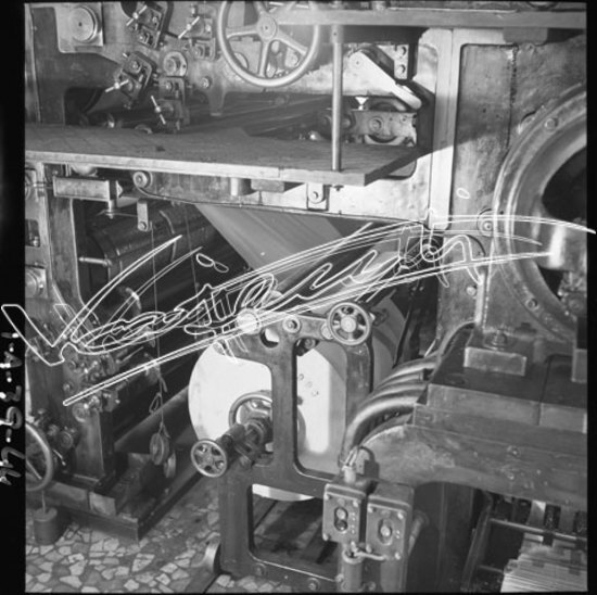 Il Giornale di Vicenza : Tipografia. pellicola - negativo bianco e nero fto mm 60x60