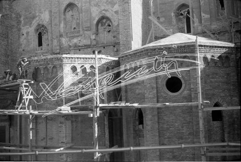 Cattedrale di Vicenza : Restauro 1945-1950. pellicola - negativo bianco e nero fto mm 60x90