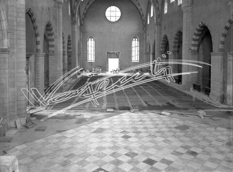 Cattedrale di Vicenza : Restauro 1945-1950. lastra di vetro - negativo bianco e nero fto mm 180x240