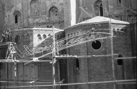 Cattedrale di Vicenza : Restauro 1945-1950. pellicola - negativo bianco e nero fto mm 60x90