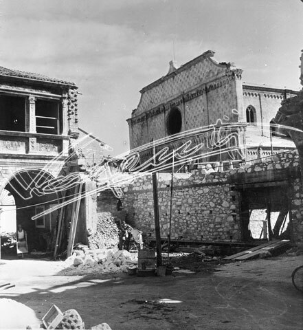 Cattedrale di Vicenza : Restauro 1945-1950. lastra di vetro - negativo bianco e nero fto mm 130x180