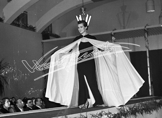 Fiera Campionaria di Vicenza 1952: Moda. lastra di vetro - negativo bianco e nero fto mm 90x120